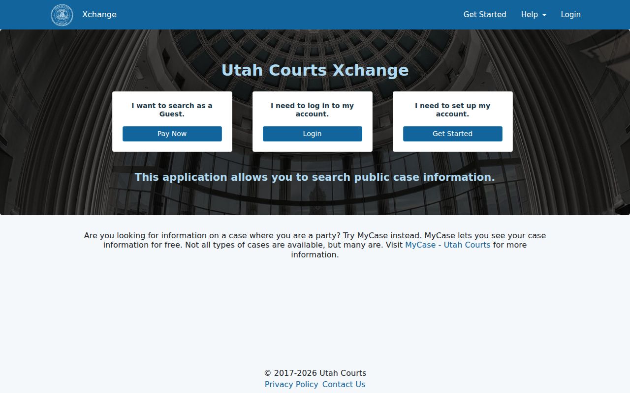 Springville people search through Utah Courts Xchange