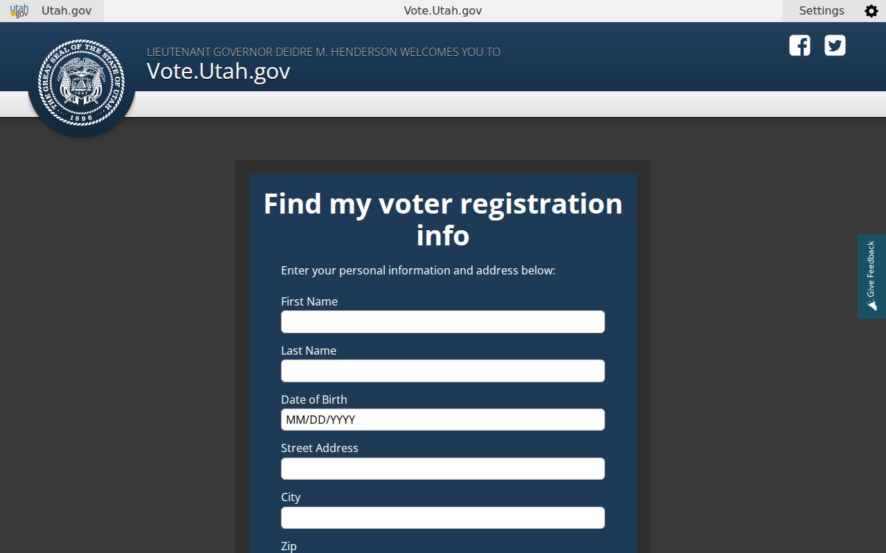 Springville voter registration records lookup with six required fields
